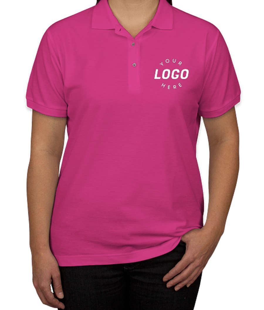 Port Authority Women's Silk Touch Polo - Printed in Tropical Pink