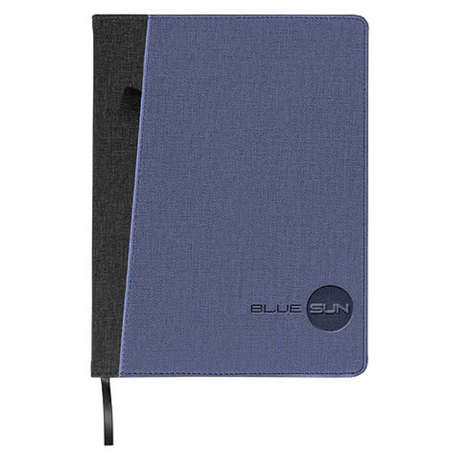 Debossed Leeman Baxter Refillable Hard Cover Journal with Front Pocket 