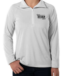 Under Armour Women's Tech Stripe Quarter Zip Performance Shirt - Color: White