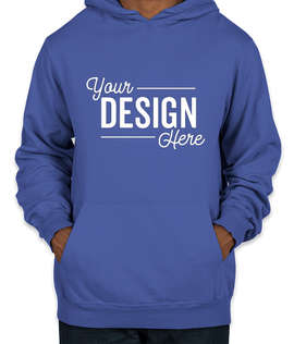Port & Company Pigment Dyed Pullover Hoodie - Color: Blue Iris