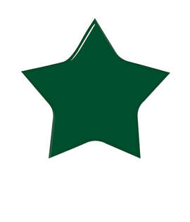 Full Color Star Laminated Plastic Lapel Pin - Color: Forest Green