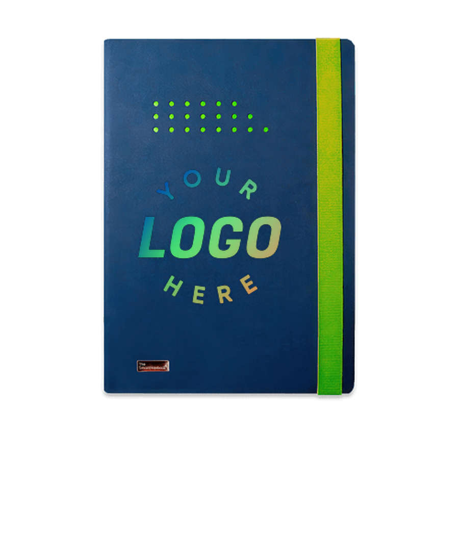 Full Color The SmartNotebook Smart Flex Hard Cover Notebook in Blue with Green