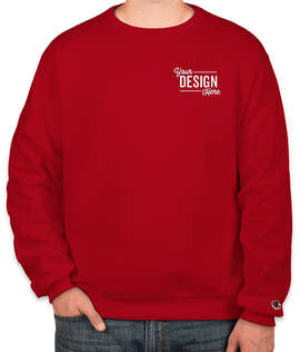 Embroidered Champion Powerblend Crewneck Sweatshirt - Color: Scarlet