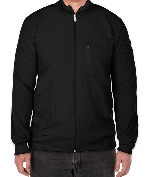 Cherokee Infinity Full Zip Warm-Up Scrub Jacket in Black