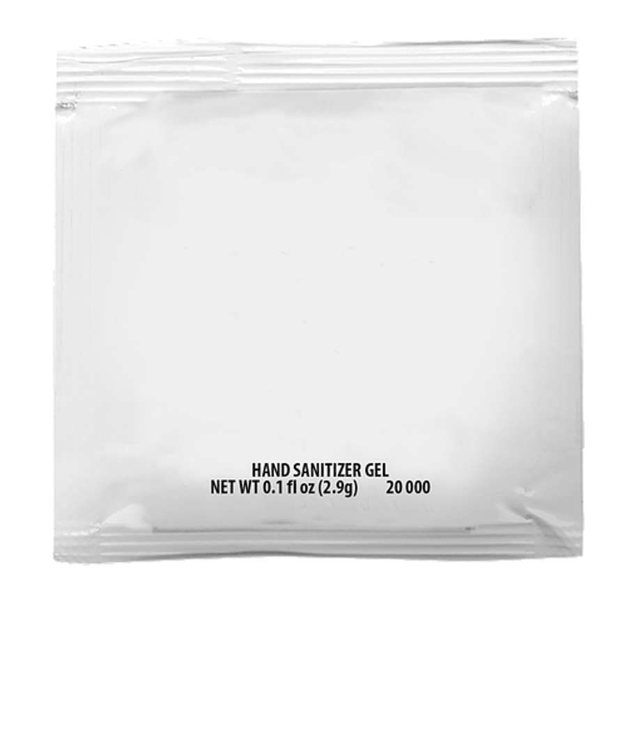 Sanitizer Gel Packet in White