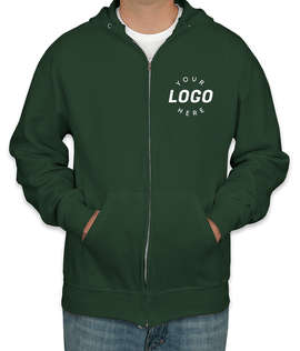Jerzees Nublend 50/50 Zip Hoodie - Color: Forest
