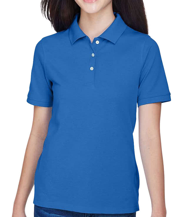 Harriton Women's Easy Blend Pique Polo - Printed