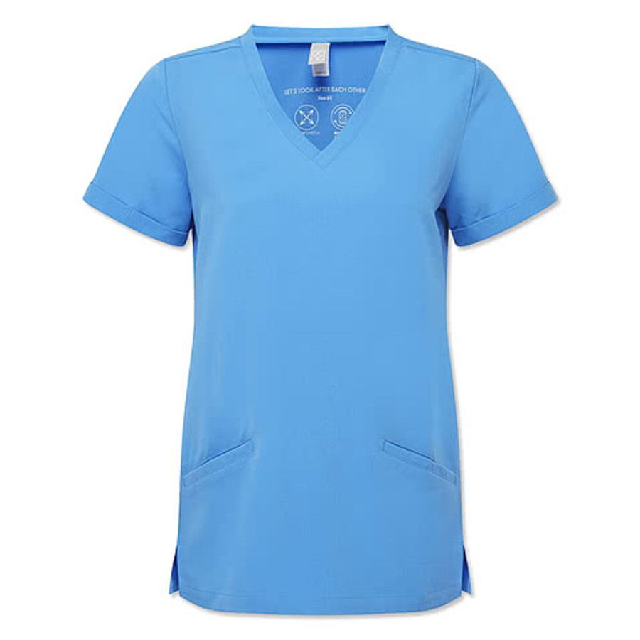 Onna Women’s Invincible Recycled Stretch V-Neck Scrub Top in Navy