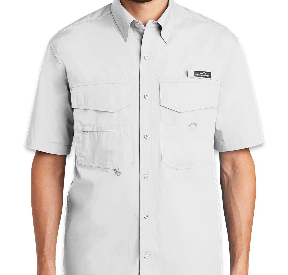 Eddie Bauer Cotton Poplin Short Sleeve Shirt-default