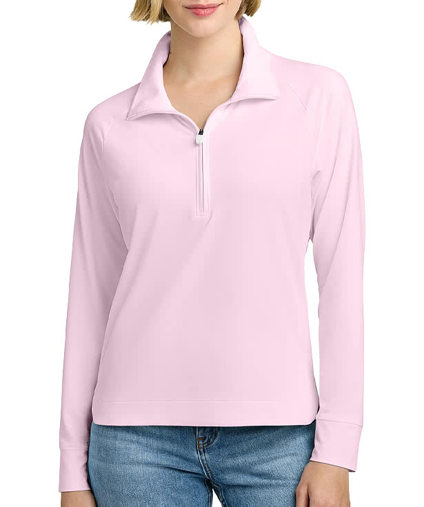 Brooks Brothers Women's Luxe Performance Recycled UPF 50+ Quarter Zip Pullover
