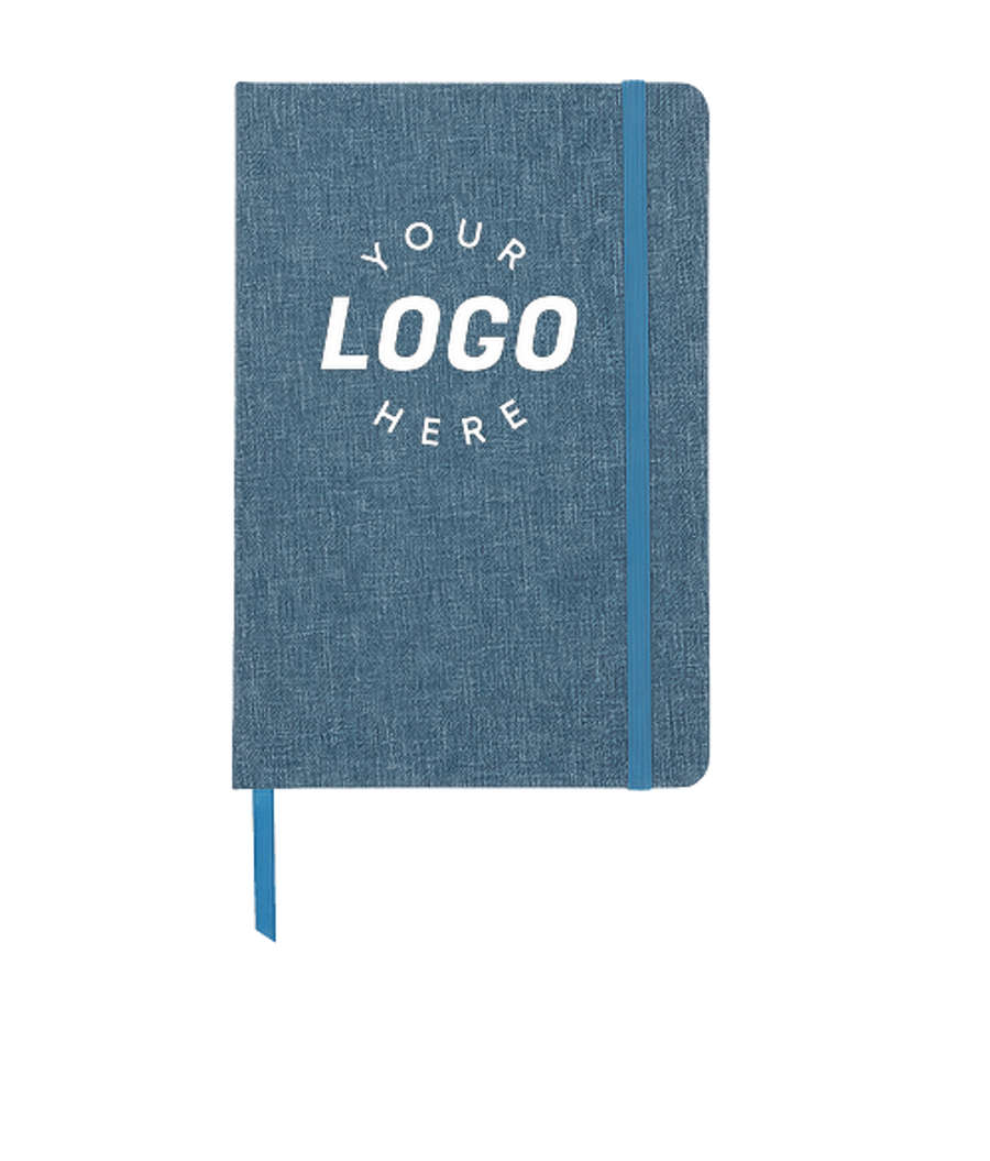 Revue Recycled Hard Cover Textured Notebook in Blue