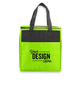 Insulated Non-Woven Grocery Tote - Color: Green Lime