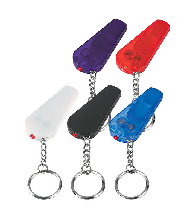 Whistle Keychain with Red Light