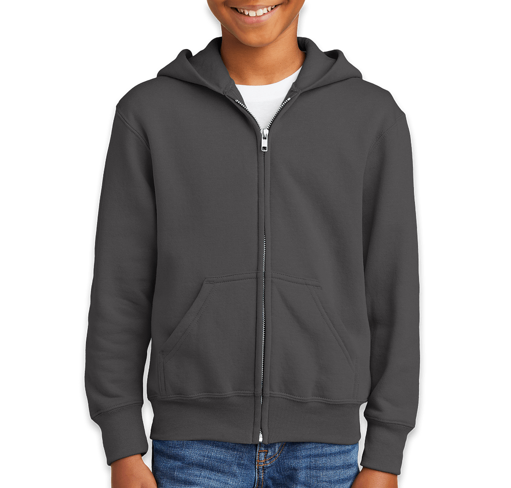 Port & Company Youth Core Zip Hoodie-default
