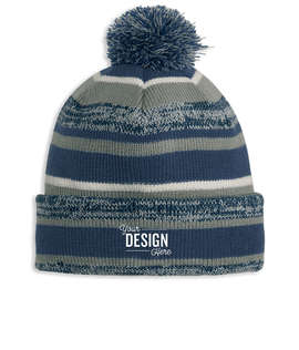 New Era Sideline Fleece Lined Pom Pom Beanie - Color: Navy / Graphite