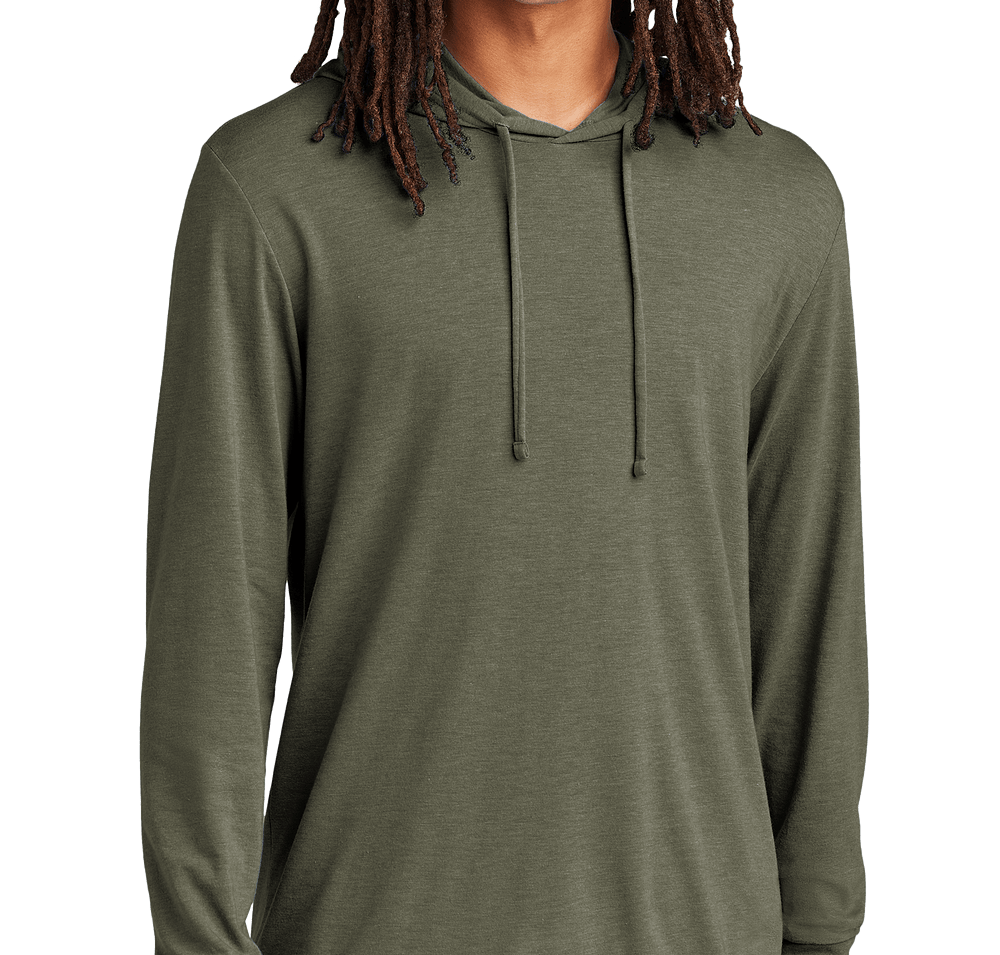 Allmade Tri-Blend Recycled Hooded Long Sleeve T-shirt-default