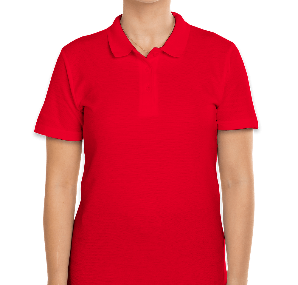 Gildan Women's Softstyle Pique Polo - Printed-default