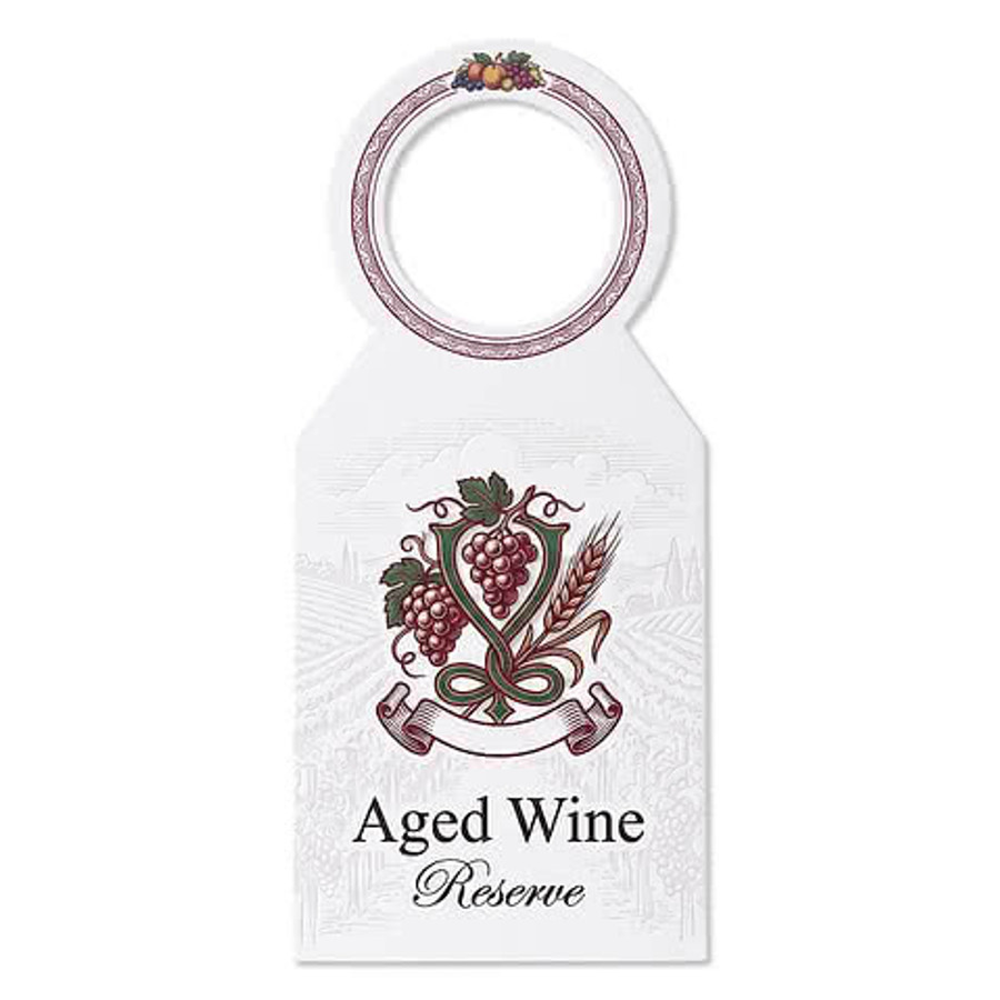 2.25" x 4.5" Bottle Neck Tag in White