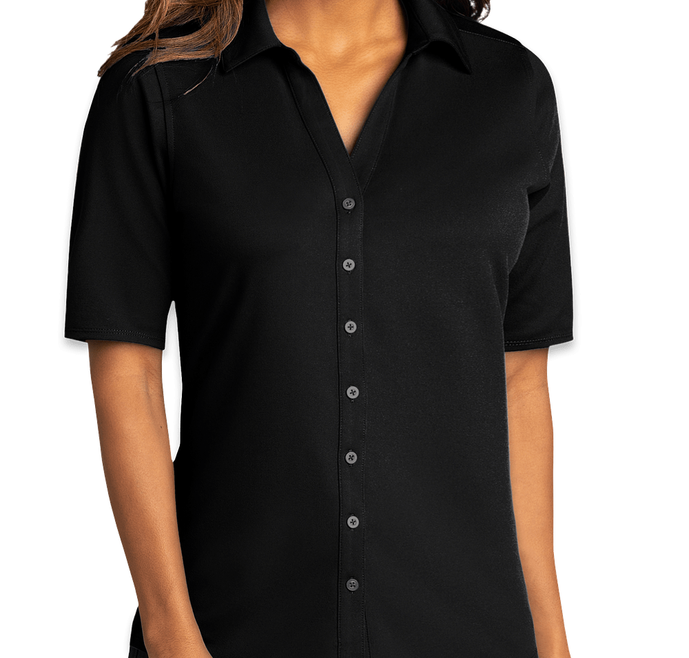 Port Authority Women's City Stretch Buttoned Performance Polo-default