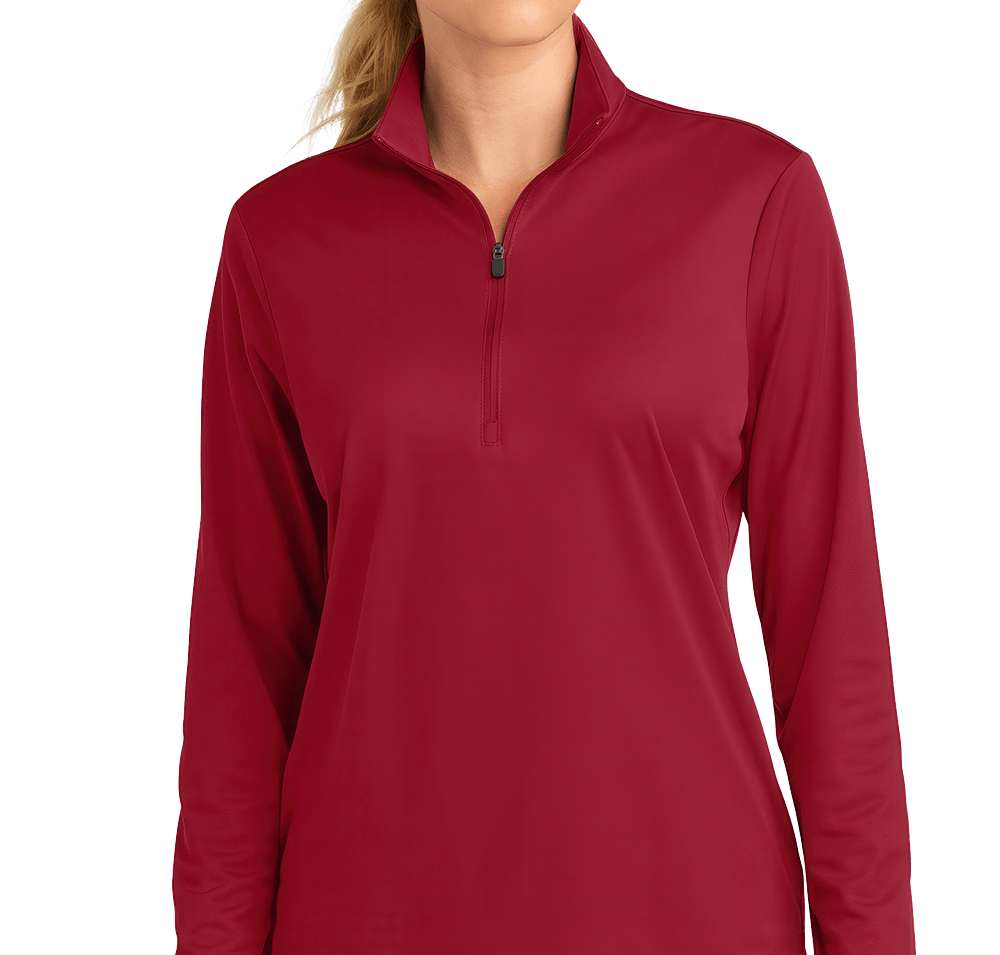 Sport-Tek Women's Sport-Wick Micro Pique Quarter Zip Performance Shirt-default