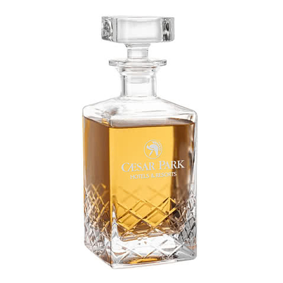 Laser Etched 25 oz. Brentwood Decanter with Lid in Clear