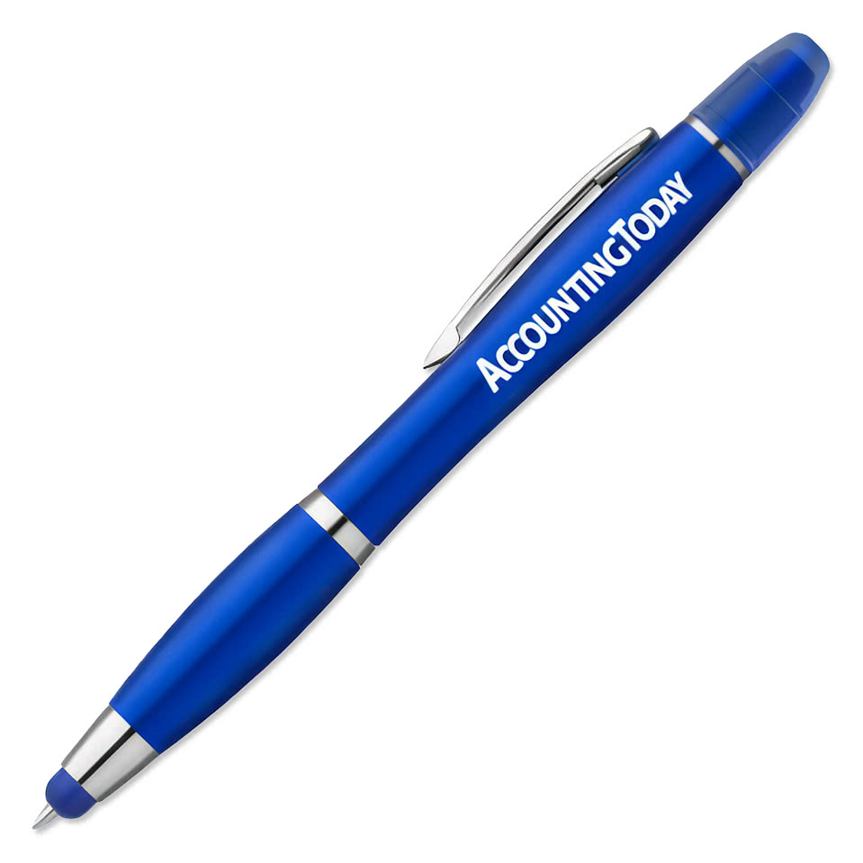 Curvaceous Metallic Gel Wax Highlighter and Stylus Pen (black ink)