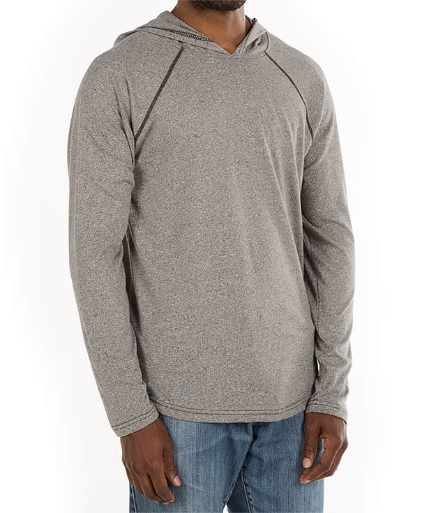 Next Level Hooded Melange Long Sleeve T-shirt