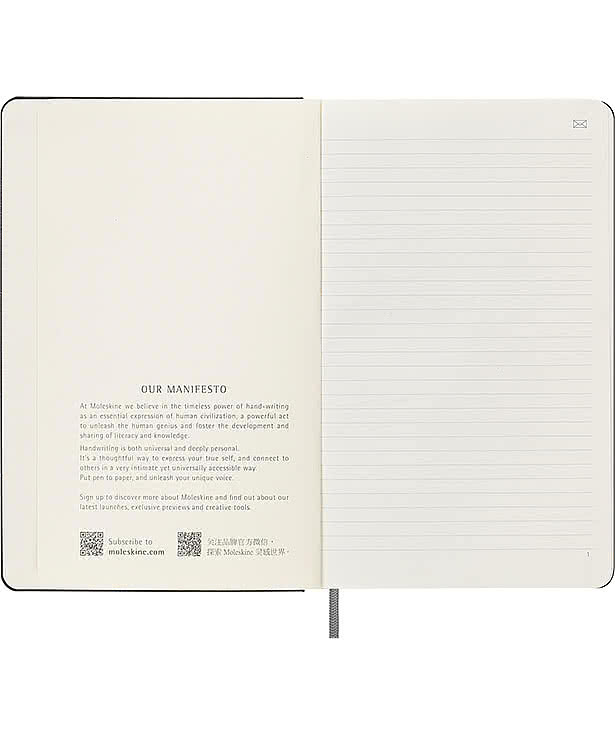 Moleskine Hard Cover Ruled Smart Notebook