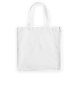 Medium Midweight 100% Cotton Canvas Tote Bag - Color: White