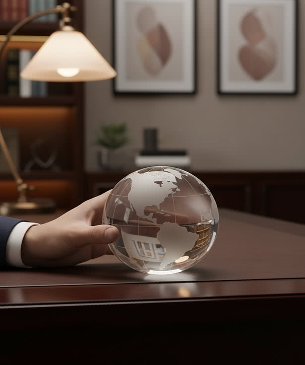 Globe with Frosted Land Award