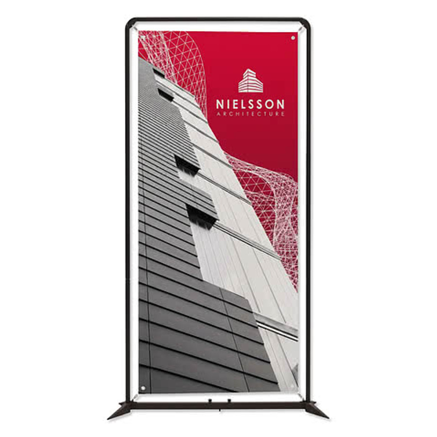 Full Color 55" x 90" FrameWorx Single-Sided Banner Display Kit in White