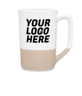 17 oz. Damon Ceramic Speckled Mug - Color: White