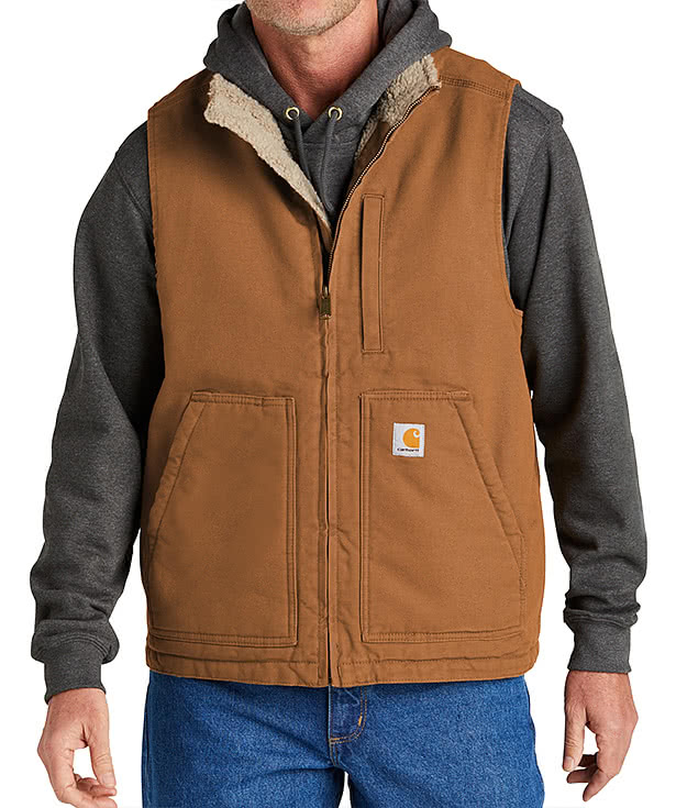Carhartt Sherpa-Lined Mock Neck Vest - Printed