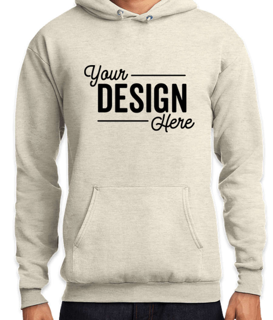 Port & Company Core Pullover Hoodie in Oatmeal Heather