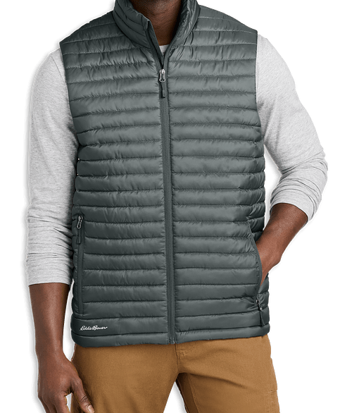 Eddie Bauer Quilted Insulated Vest in Metal Grey