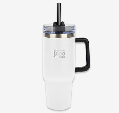 Laser Engraved 40 oz. Intrepid Stainless Steel Tumbler with Straw-default