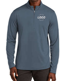 TravisMathew Coto Performance Quarter Zip Shirt - Color: Vintage Indigo / Black