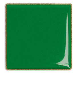1" Square Lapel Pin - Color: Kelly Green / Brass
