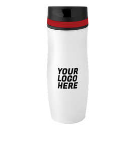 Full Color 14 oz. Persona Wave Trail Vacuum Insulated Tumbler - Color: White / Red