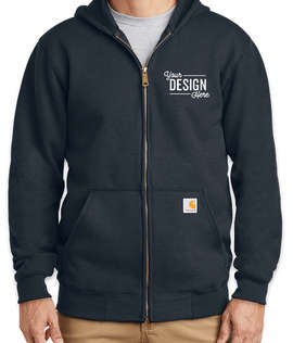 Carhartt Midweight Zip Hoodie - Embroidered - Color: New Navy