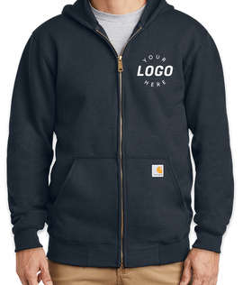 Carhartt Midweight Zip Hoodie - Screen Printed - Color: New Navy