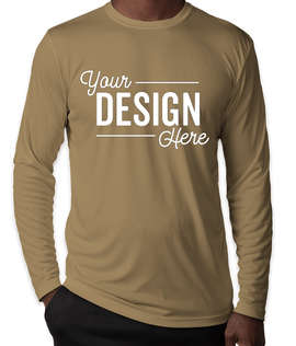 Sport-Tek Competitor Long Sleeve Performance Shirt - Color: Woodland Brown