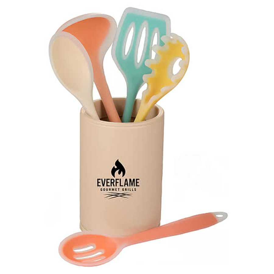 Silicone Cooking Utensil Set in Multi-Colored