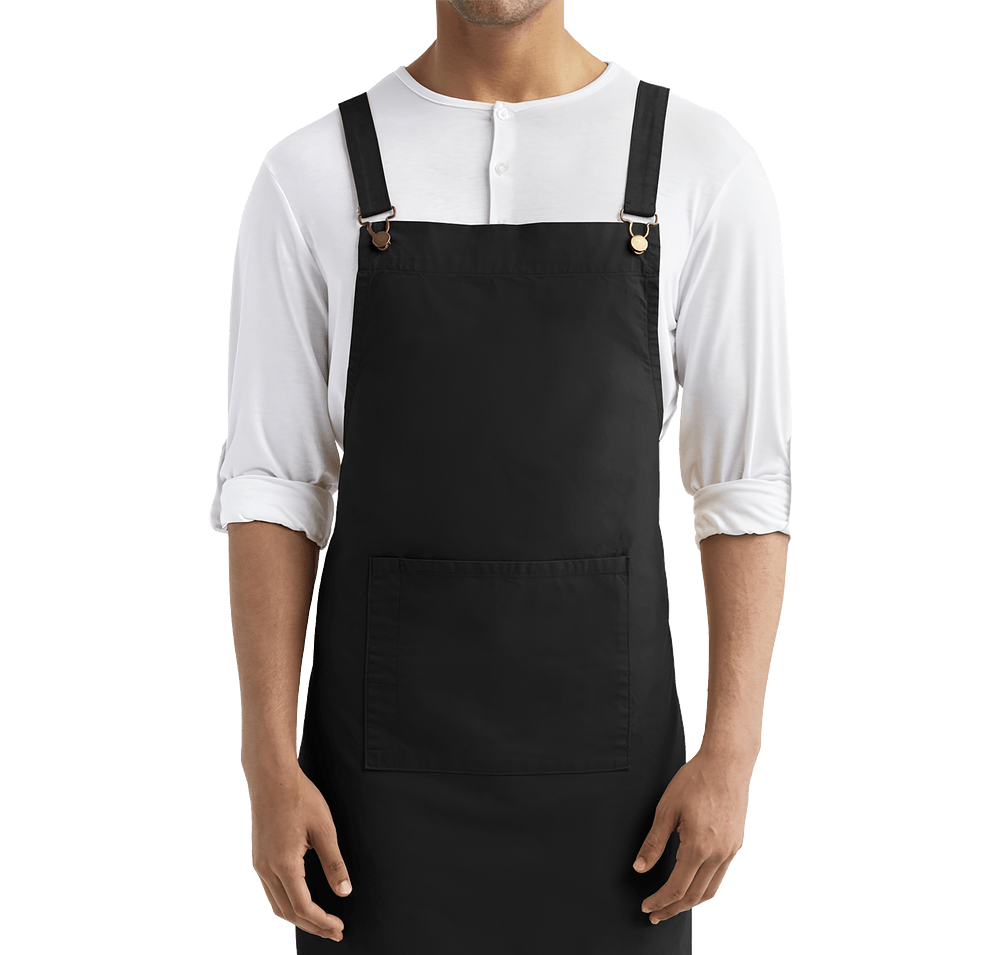 Artisan Collection Cross Back Barista Full Length Pocket Apron - Embroidered-default