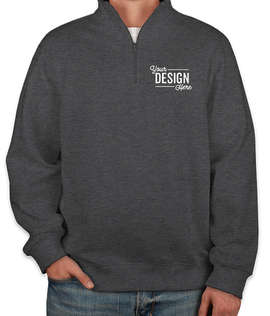 Sport-Tek Premium Quarter Zip Sweatshirt - Embroidered - Color: Graphite Heather