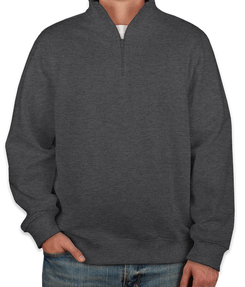 Sport-Tek Tall Premium Quarter Zip Sweatshirt in Graphite Heather