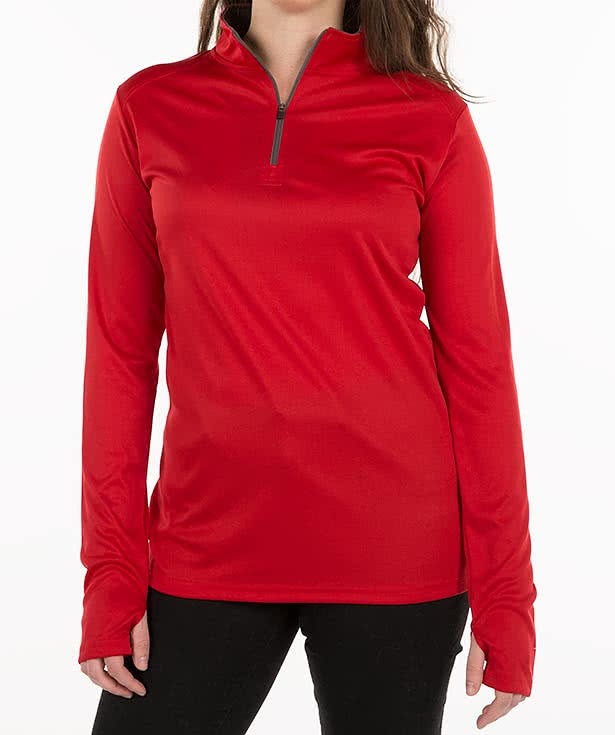 Badger Women's Contrast Quarter Zip Performance Shirt