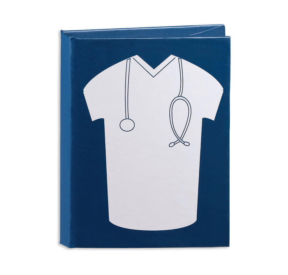 Medical Scrub Hard Cover Sticky Book with Sticky Notes and Flags-default