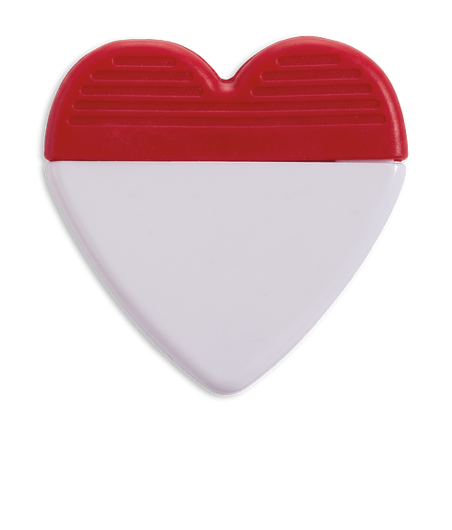 Power Clip Heart in Red-White