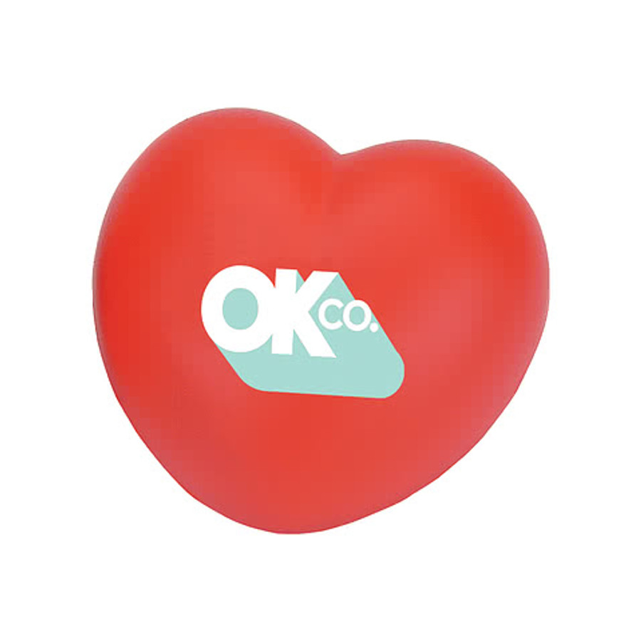 Heart Shaped Foam Stress Reliever in Red